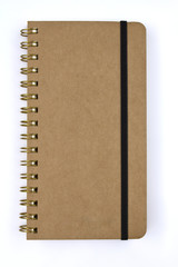 Fototapeta premium Note book or diary isolated on white background