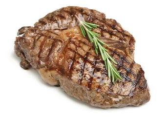 Foto op Plexiglas Steakhouse Gekookte Rib-Eye Steak
