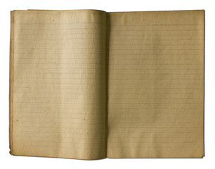 Old book (Ancient book) isolated on white background