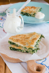 Fried bread with greens - plăcinte