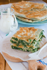 Fried bread with greens - plăcinte