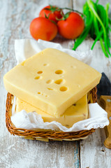 Cheese Truckle, selective focus