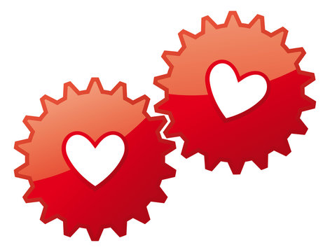 Valentine card heart icon / Love concept feelings