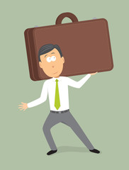 Huge portfolio / Businessman concept