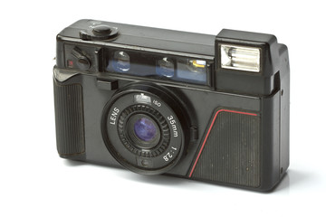 old photo camera isolated on white background