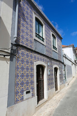 Typical Moorish architecture in Sesimbra, Portugal