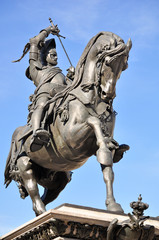 Fototapeta premium CAVAL ED BRONS IN PIAZZA SAN CARLO, TORINO