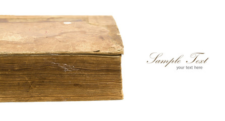 Old book isolated on white background.