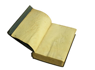 Old book isolated on white background.