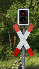 Eisenbahnübergang - Ampel - Verkehrszeichen