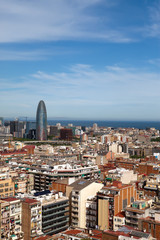 Aerial view of Barcelona