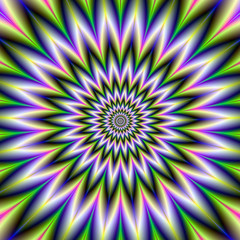 Green and Pink Star Flower