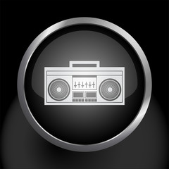 Boombox Music Radio Icon Symbol Vector