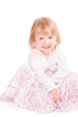 Kleines Blondes Mädchen freigestellt