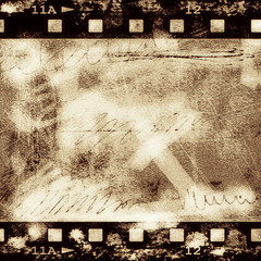 blank old grunge film strip frame background