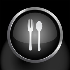 Fork and Spoon Food Icon Symbol Vector