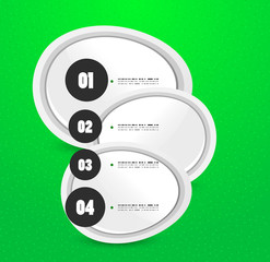 Abstract steps circles template