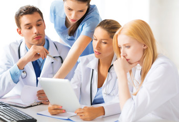 team or group of doctors working
