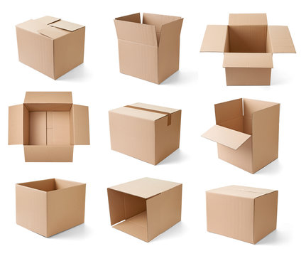 cardboard box package moving transportation delivery