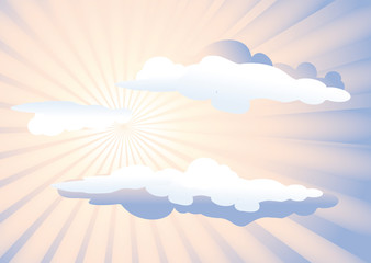 Fototapeta premium Sunshine and clouds