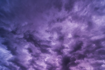 Beautiful storm clouds at sunset