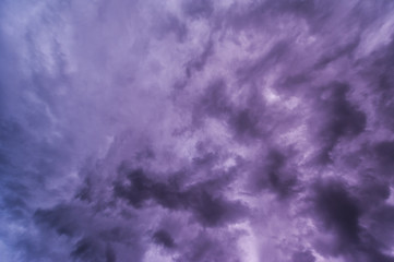 Beautiful storm clouds at sunset