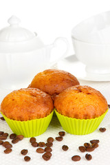 Sweet cupcakes close up