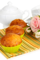 Sweet cupcakes close up