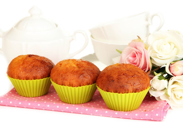Sweet cupcakes close up