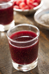 Raspberry and Chia Seed Beverage