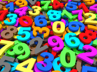 Fototapeta premium Background of numbers.
