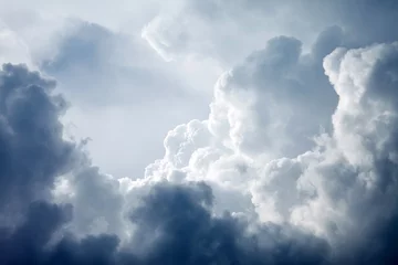 Stickers pour porte Ciel Ciel dramatique avec des nuages orageux