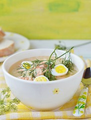 fish soup with eggs