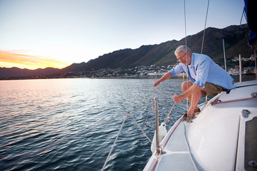 sailing mature man