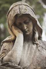 Statue Of Women On Tomb