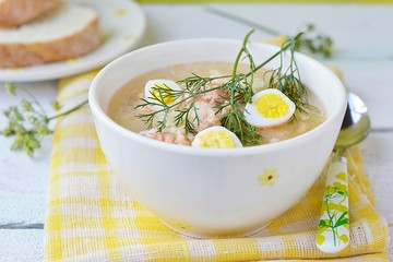 fish soup with eggs