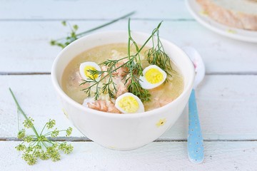fish soup with eggs