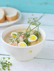 fish soup with eggs