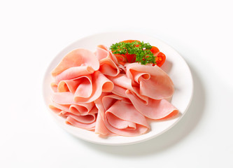 Thinly sliced ham