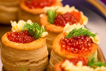 Russian caviar snack