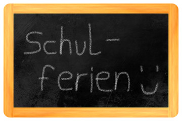 schulferien kreide auf tafel
