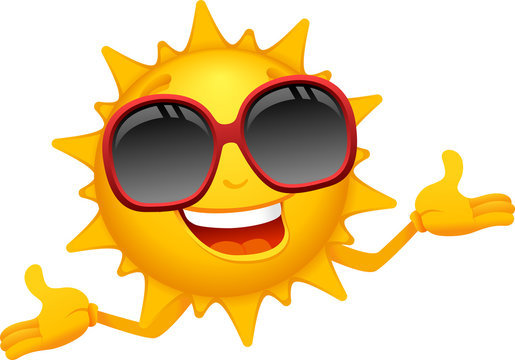 Happy sun cartoon. To see the other vector sun illustrations , please check Sun collection.