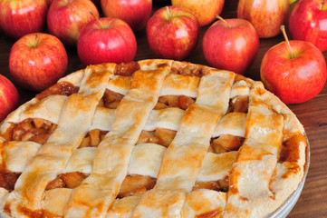 Apple pie with lattice crust