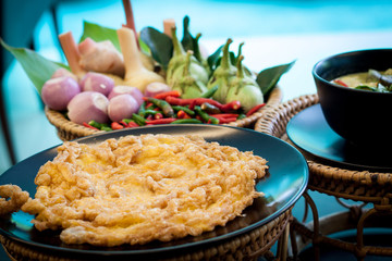 Thailand food Green curry Chicken Intense soup