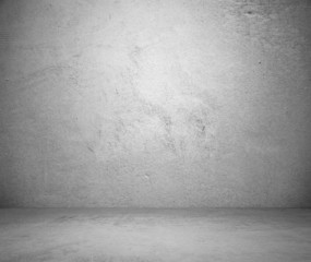 old grunge room with concrete wall