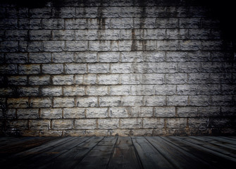 old room with brick wall