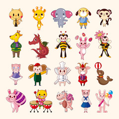 Obraz premium set of animal icons