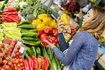 Young woman at the market