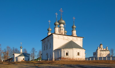 Fototapeta premium Temples of Pokrovsky monastery of Suzdal.