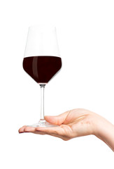 Glass of wine in hand